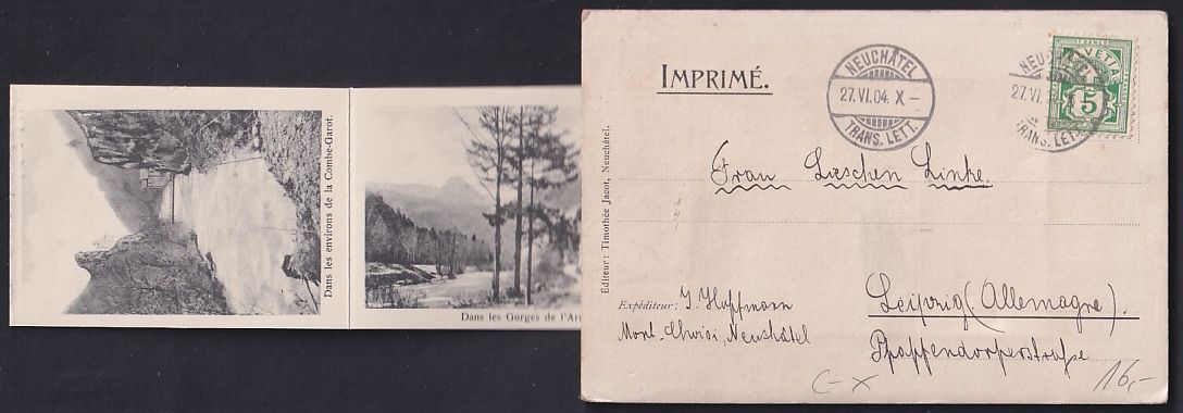 Cartoline postali: Leporello-AK Champ du Moulin /Gorges de  – Usato da Berlin venduto da bartko-reher 1