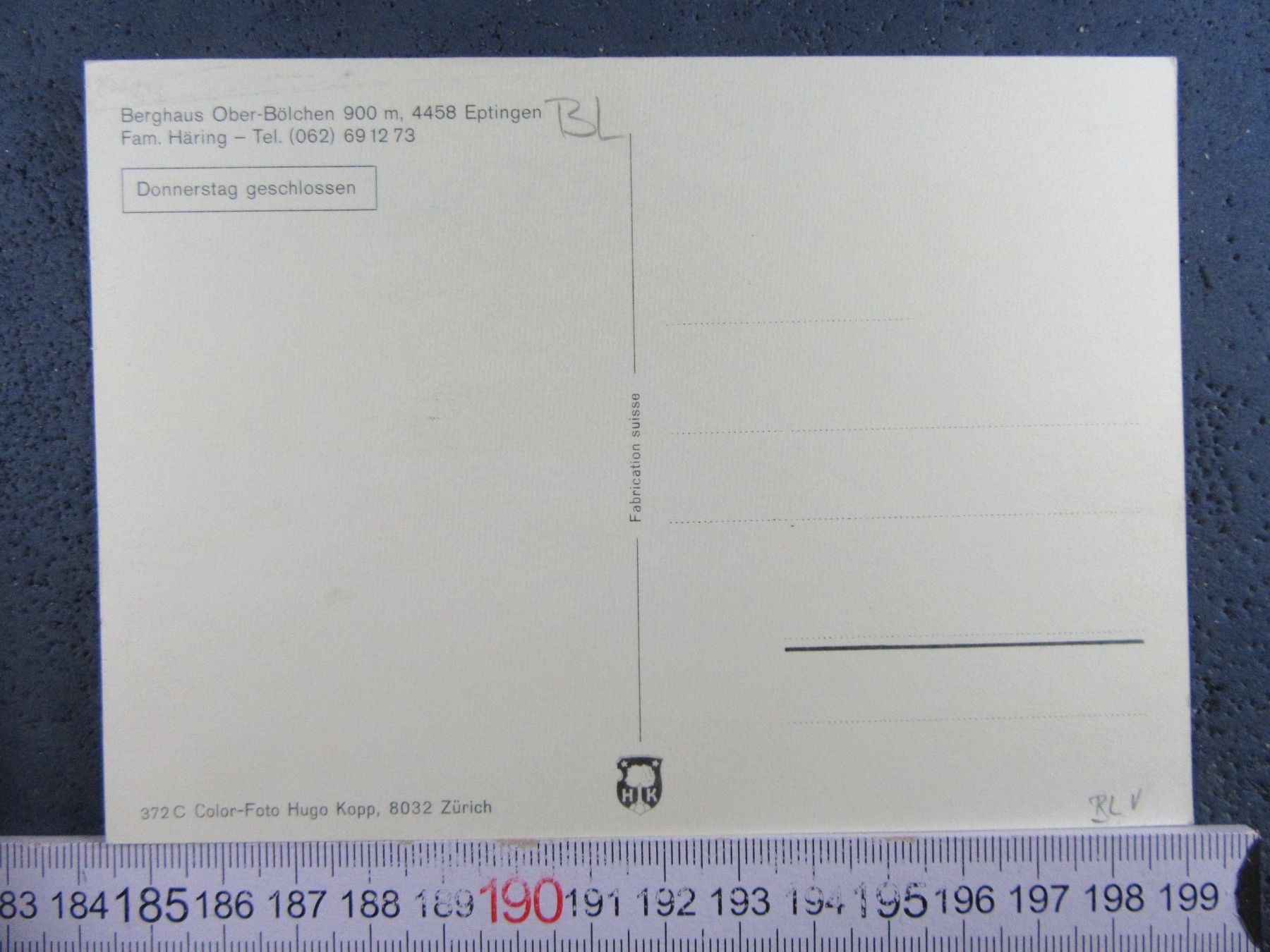 Cartoline postali: BERGHAUS OBER-BÖLCHEN EPTINGEN BL-AK – Usato da Ettingen venduto da Hausi4711 1