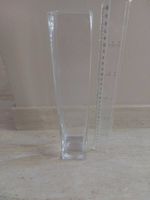 Grand vase en verre transparent, design moderne