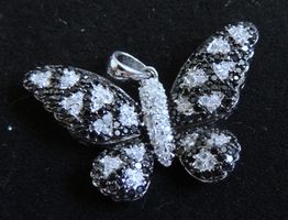 Schmetterling Silber 925 Anhänger 30 x 20 mm