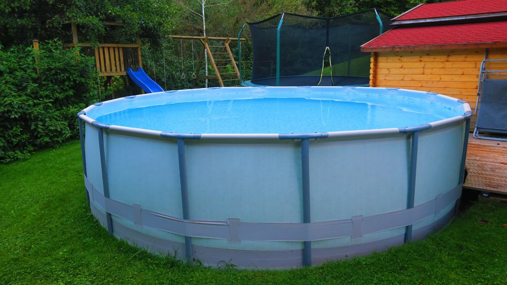 Pool 4.8m mit Roboter, Wärmepumpe, Filter, Umwälzpumpe etc. (Gebraucht ...