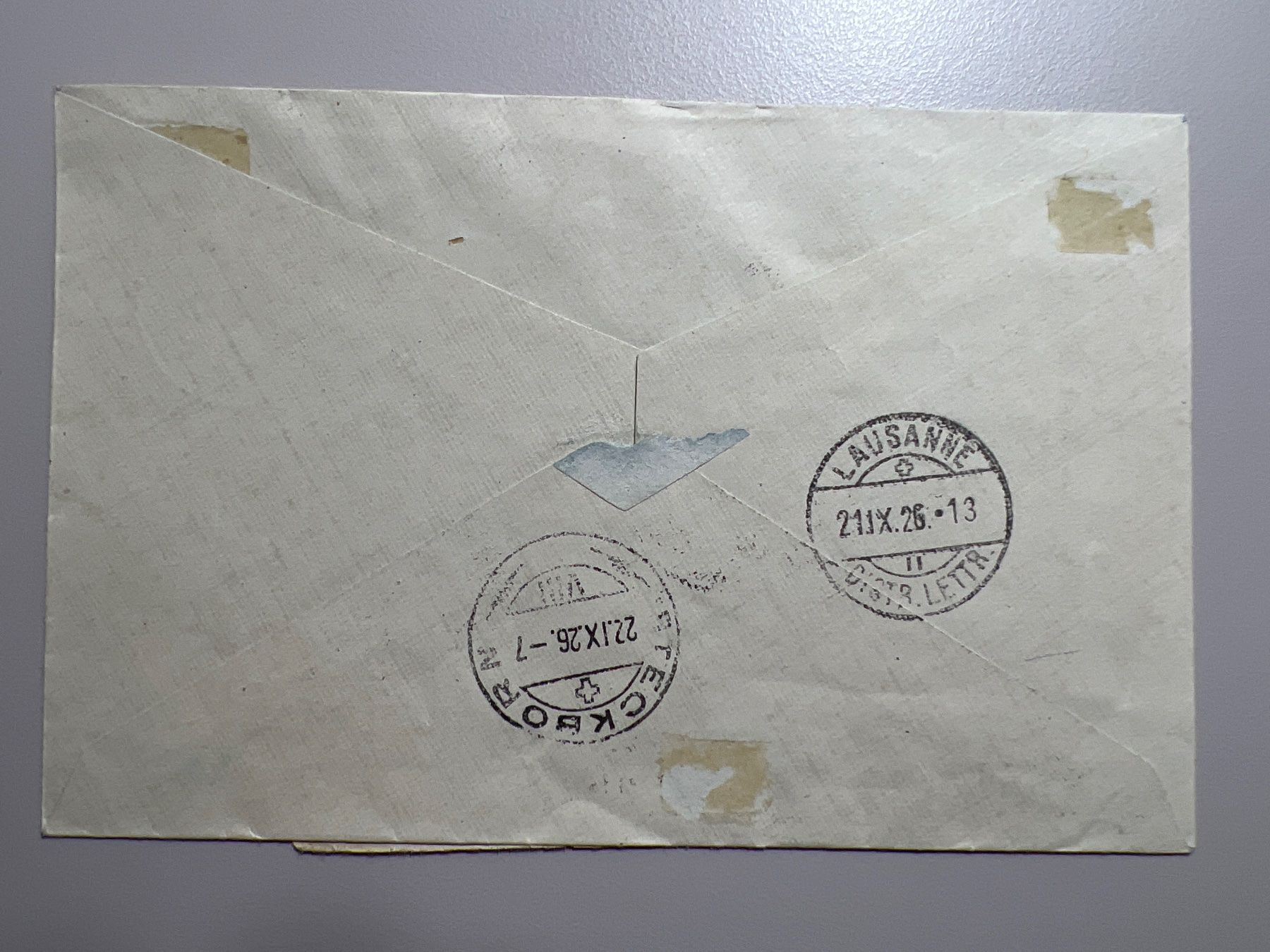 Tutti i francobolli: Flugpostbrief Comptair Lausanne 1926 CS7 – Usato da Buchrain venduto da wmm 1