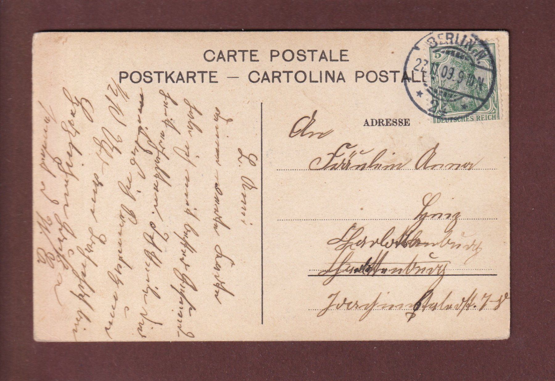 Ansichtskarten: DAVOS-PLATZ - Tinzenhorn - 1909 – Gebraucht aus Pully von nicecards 1