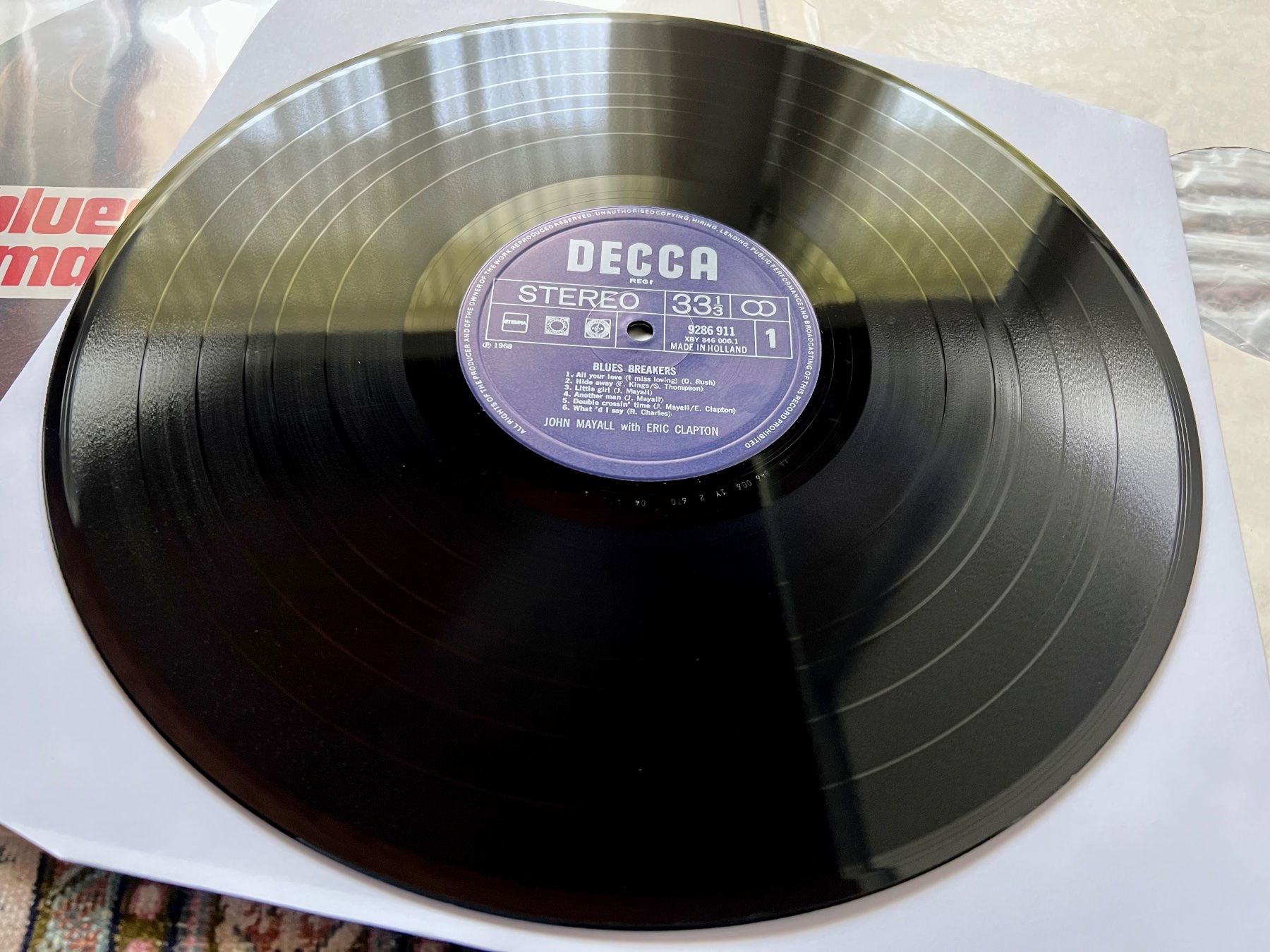 Schallplatten: John Mayall With Eric Clapton – Blues Breakers  LP GEWASCHEN – Gebraucht aus Unterseen von vinylmore 2