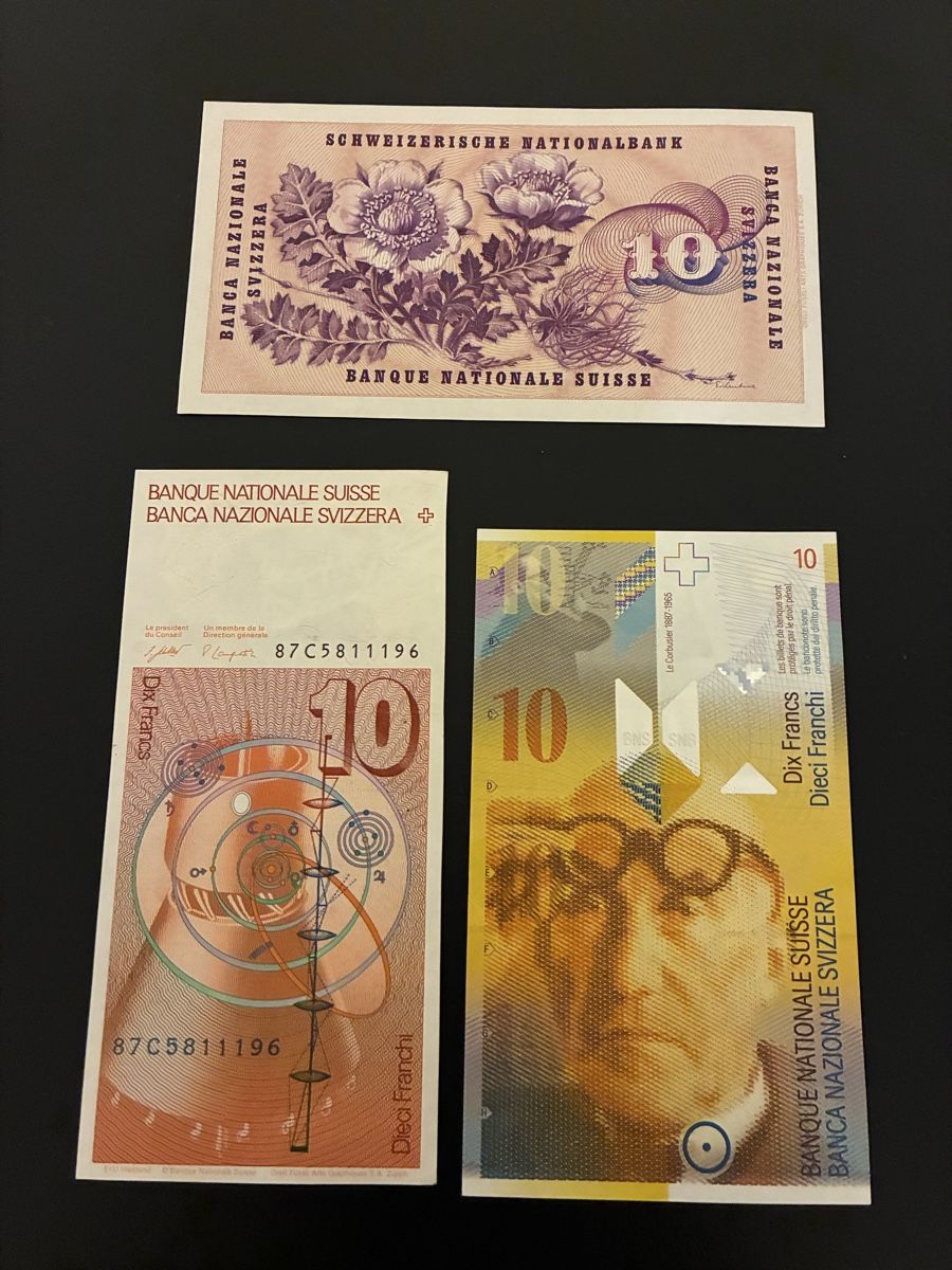 Banknoten: 3x10 Franken  bankfrisch – Neu (gemäss Beschreibung) aus Dällikon von Woldbanknoten 2