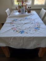 Like NEW never used  Floral EmbroideryTablecloth 170 cm diam