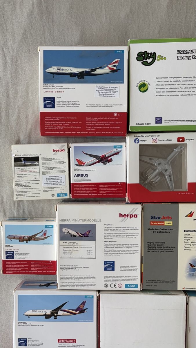 Herpa Modellbausätze & Standmodelle: Flugzeugmodell Sammlung 1/500 – Gebraucht aus wettswil von hal_gq7c 6