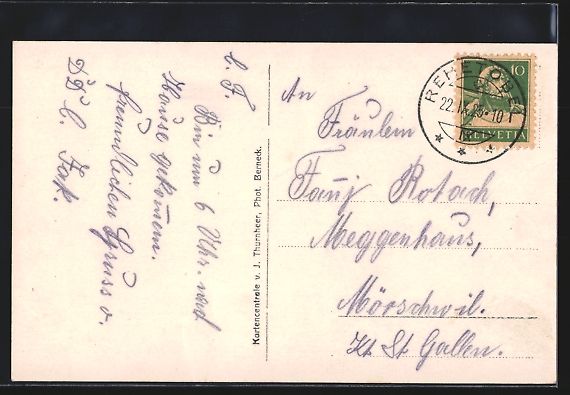 Ansichtskarten: AK Rehetobel, Ortsansicht, 1925 – Gebraucht aus Berlin von bartko-reher 1