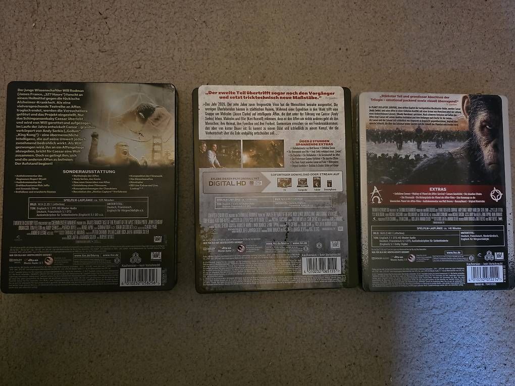 Tutti i DVDs: Planet der affen 1-3 – Usato da ermatingen venduto da Delson98 1