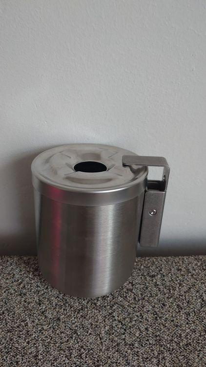 12x Edelstahl Aschenbecher Rund, 10 Cm – Für Garten, Balkon, Bar, Party & Outdoor