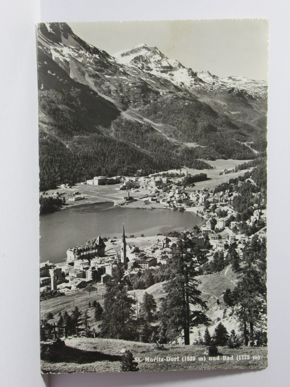Cartoline postali: St. Moritz - Dorf und Bad 1958 – Usato da Grenchen venduto da Bluemchen1900