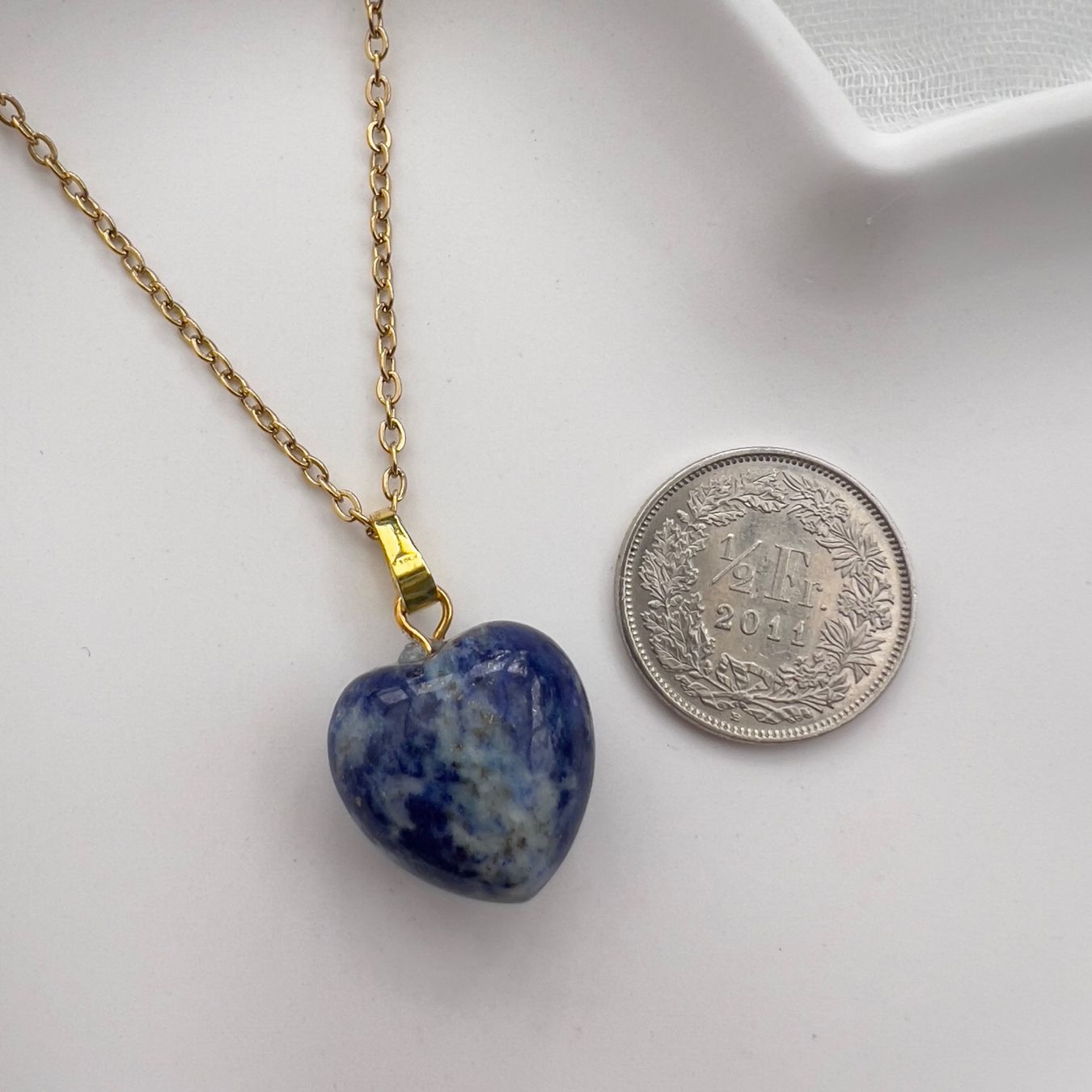 Ciondoli: Pendentif coeur en Lapis Lazuli – Nuovo e nell'imballaggio originale da Pully venduto da sunaddict 1