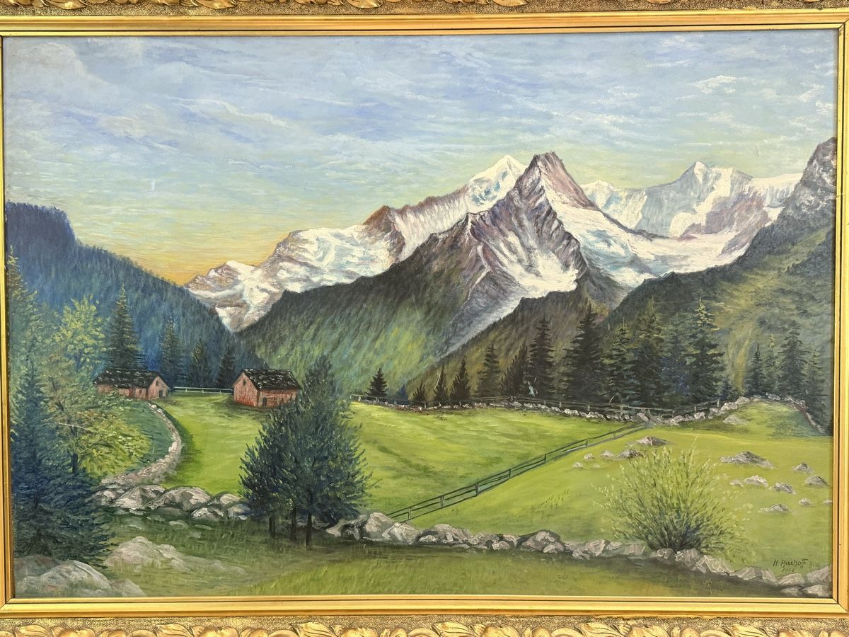 Dipinti: Henri Bischoff - Ölgemälde Biel 1944 – Usato da Solothurn venduto da NUVICO 1
