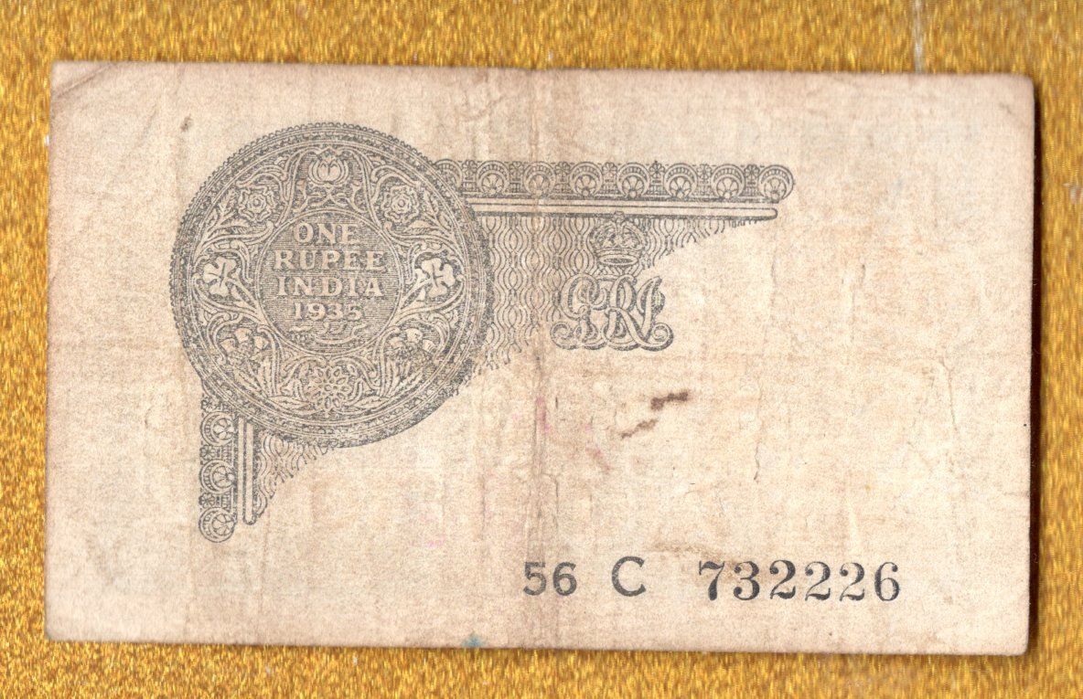 Banconote: India 1 rupee selten-rare – Usato da Leibstadt venduto da baroc333 1