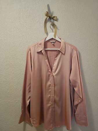 H&M Hemd/Bluse Gr.L, leichter Satin, neuwertig, rosa.