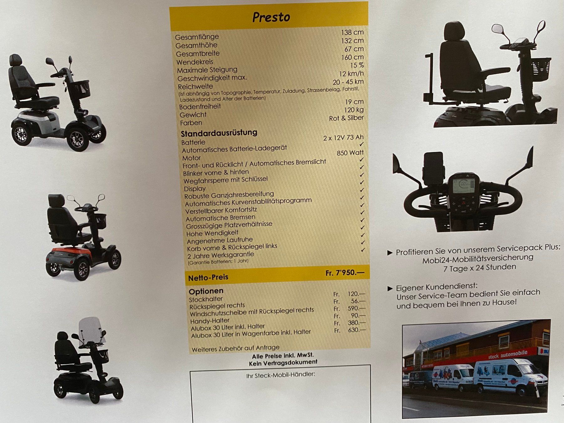 Veicoli elettrici: Seniorenmobil Steck Presto – Nuovo (secondo la descrizione) da Uetendorf venduto da BruHo67 8