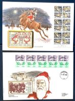 1982-87 FDC Grossbritannien-Schweden Weihnachten Grossbriefe