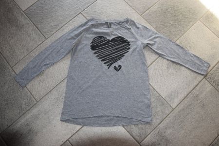 Damen lange langarm Shirt gr. 36/38 - Herz
