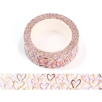 Washi Tape farbig gezeichnete Herzen