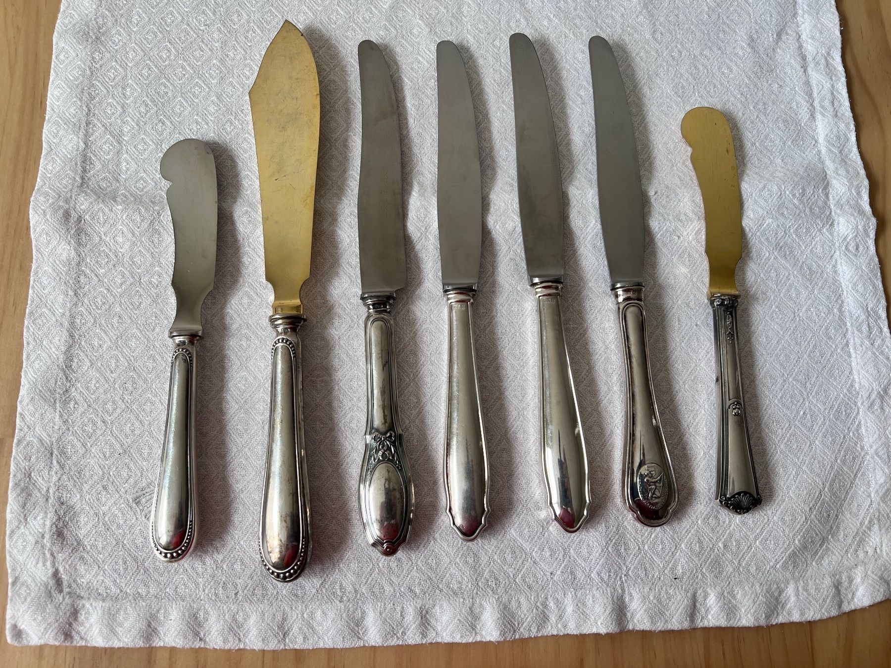 Posate: 7 Jezler Messer Griffe Silber 800 – Usato da Münchenbuchsee venduto da Volver64 5