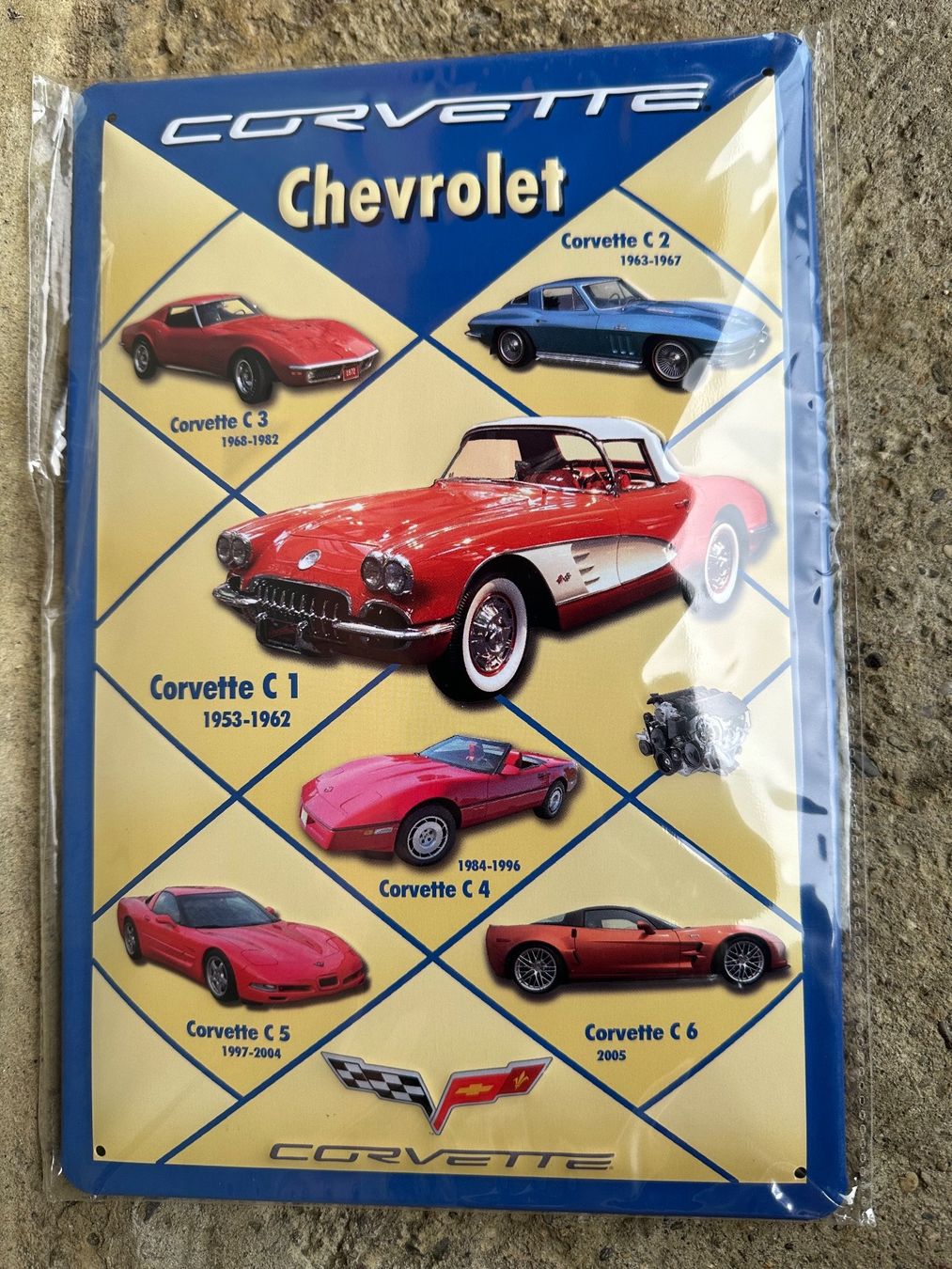 Insegne: Chevrolet corvette c1 c2 c3 c4 c5 c6 Oldtimer classic – Nuovo (secondo la descrizione) da Reinach AG venduto da rares75