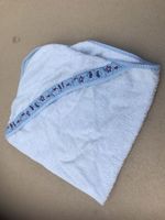 Baby Badetuch hellblau mit Meeresfische 75x75cm