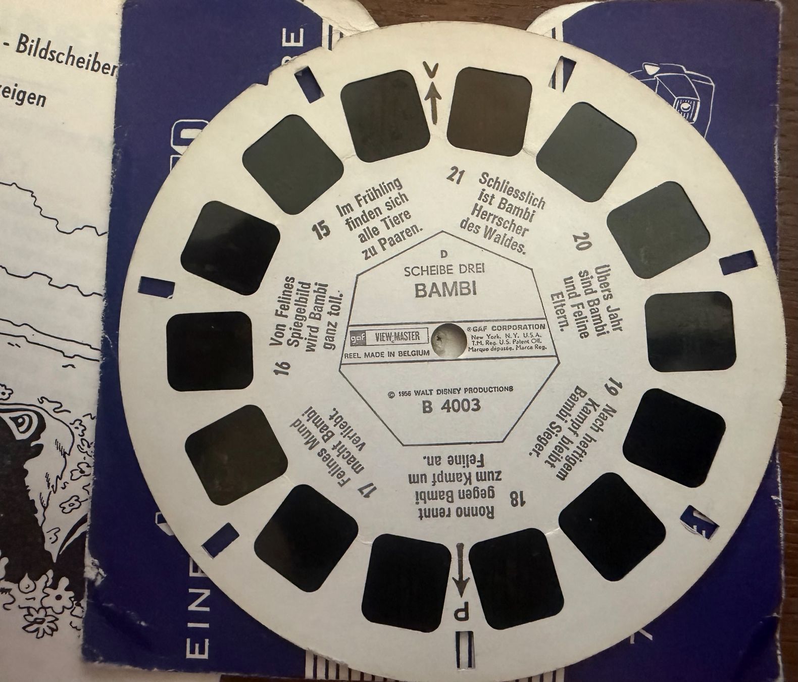 View-master Giocattoli: View-Master 3D: Nr. B 400 BAMBI (3 Scheiben) – Usato da Tegerfelden venduto da siebenmacky 4