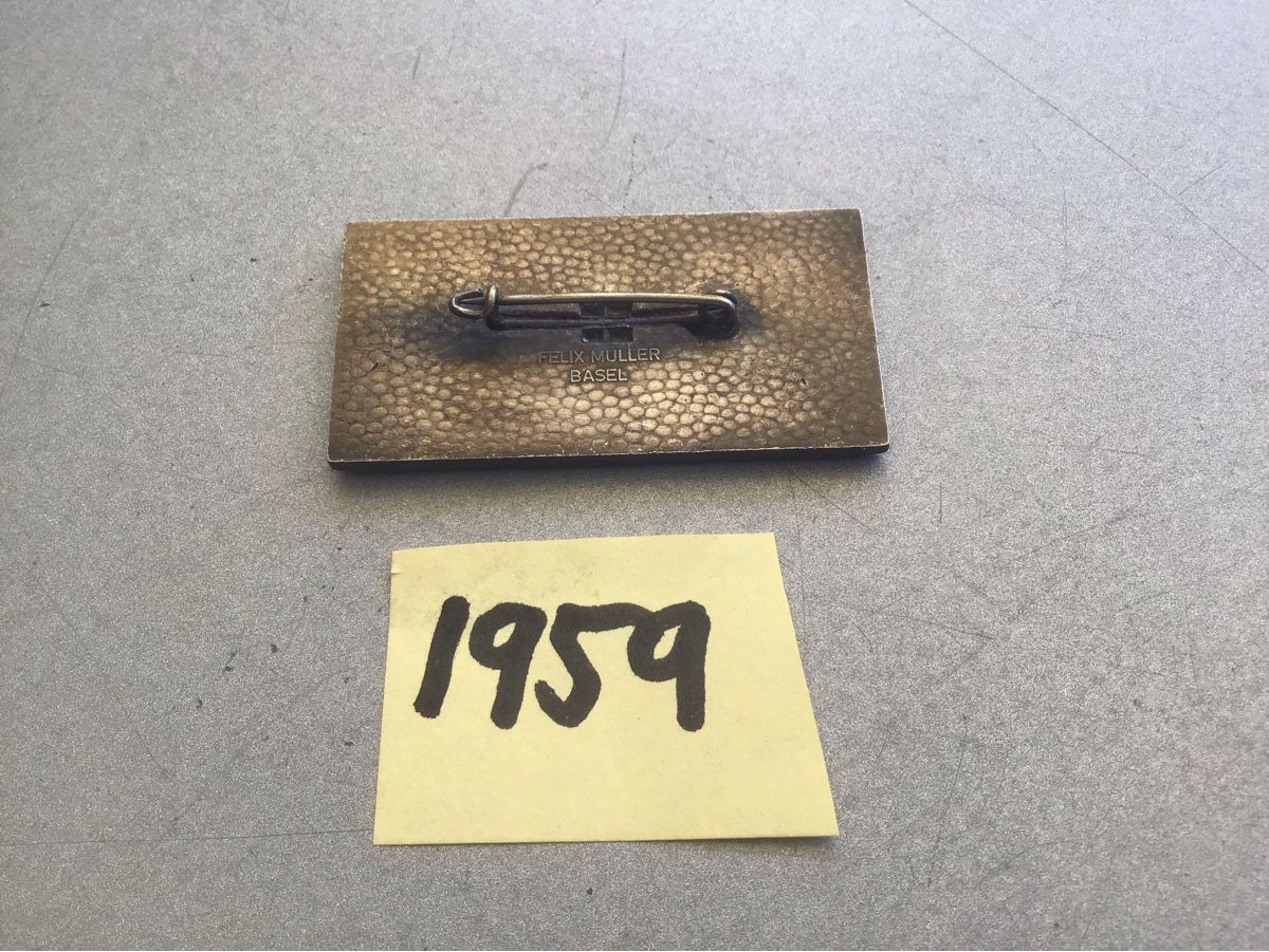 Basler Placchette & Badge: Baslerfasnachtsplaketten Silber 1959 – Usato da Arlesheim venduto da printz01 1