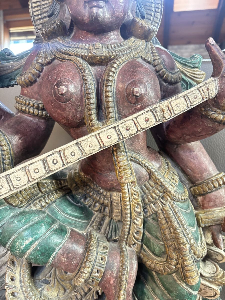 Sculture & Statue: Saravati déesse bois antique – Usato da Matran venduto da oli_6mym 4