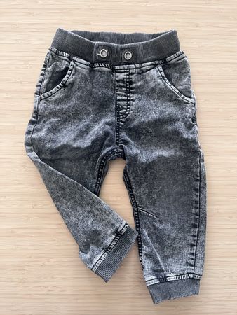 Pantalon denim Smile enfant gris délavé, taille 86