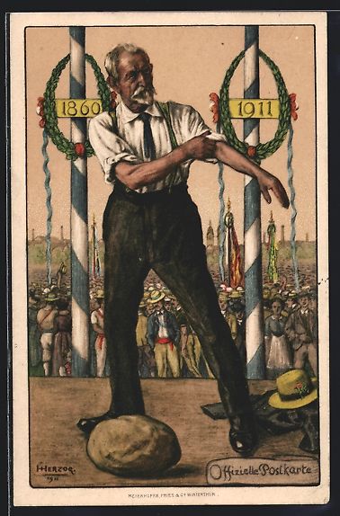 Cartoline postali: Winterthur, Jubiläums-Turnfest und Fahn – Usato da Berlin venduto da bartko-reher