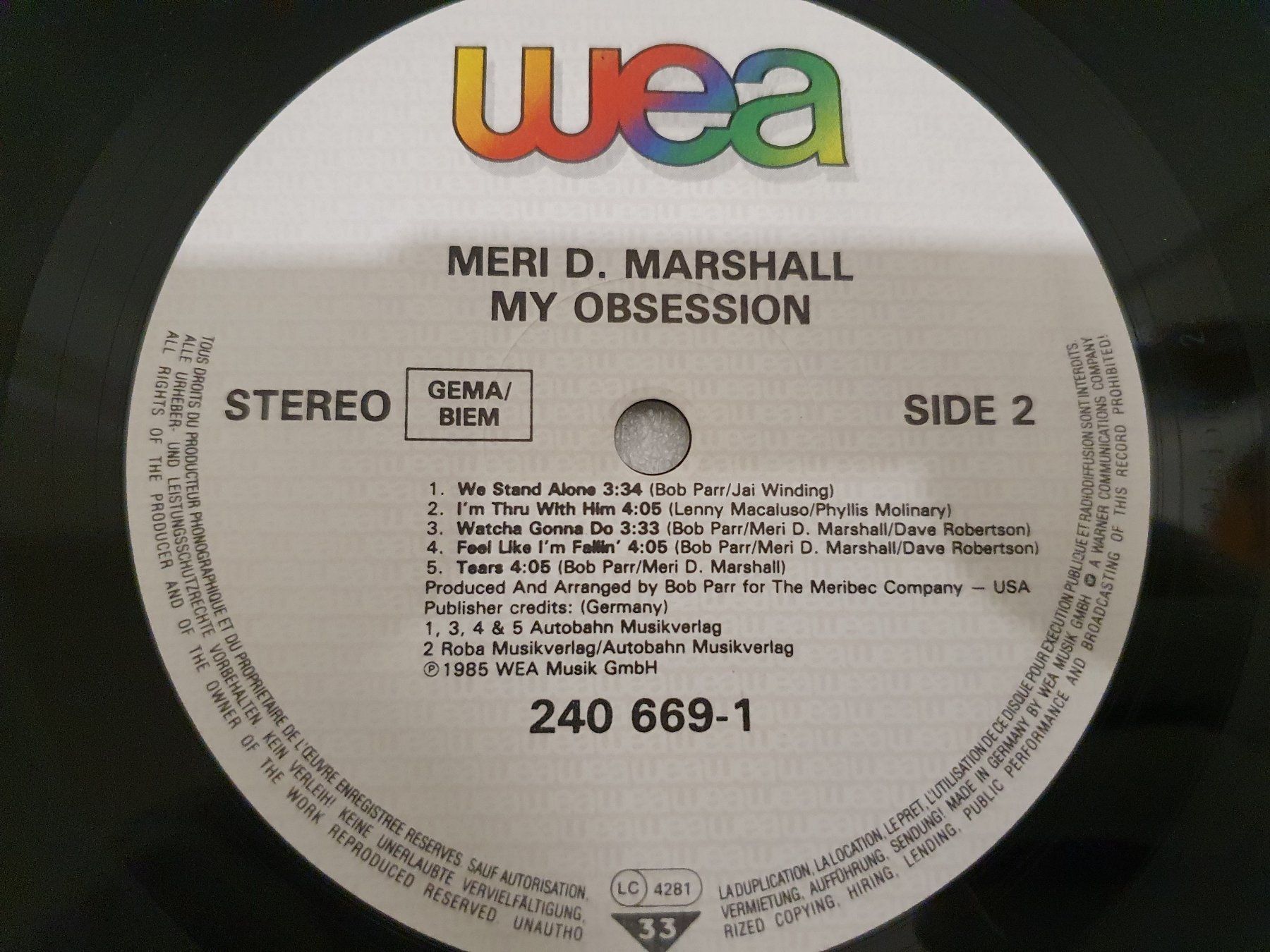 Dischi in vinile: Meri D. Marshall – My Obsession – Usato da Uster venduto da Vinyl-Leidenschaft 6