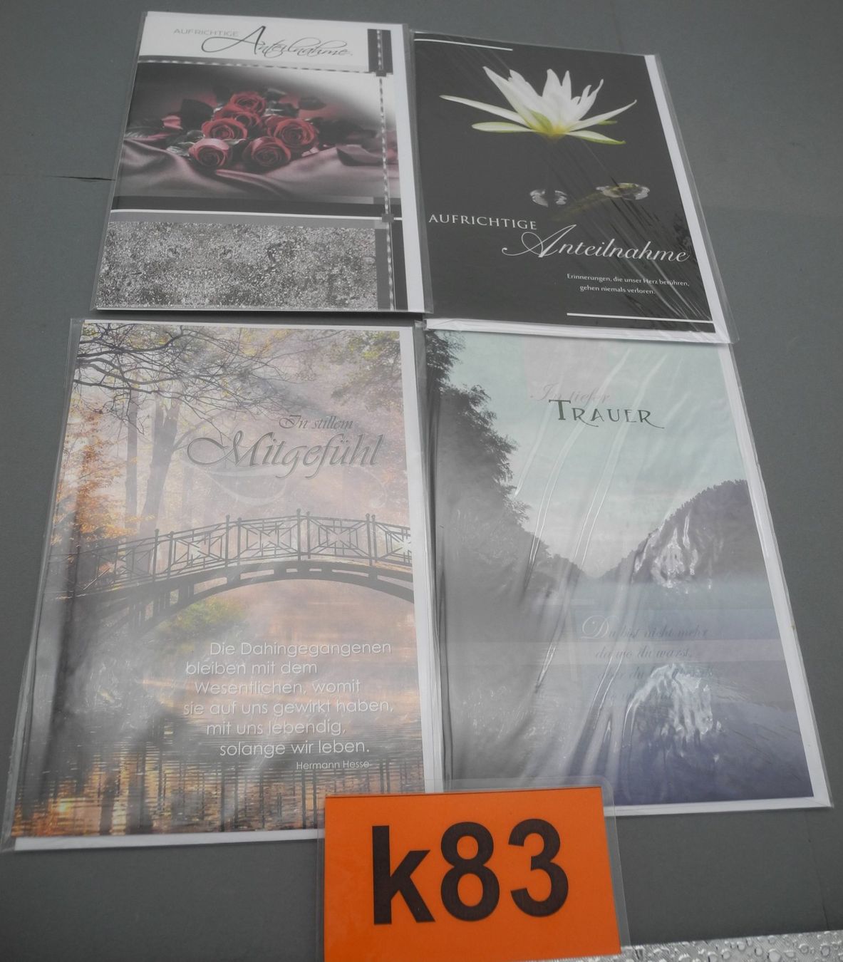 Cartoline: 4 Stk. Trauerkarten, Nr. k83 – Nuovo e nell'imballaggio originale da Kottwil venduto da Crazyrolf