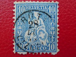 1866, Fingerhutstempel RÜTI (ZH) Nr.31, sauber zentrisch.