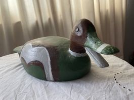 Ente aus Holz 34x16cm schön bemalt