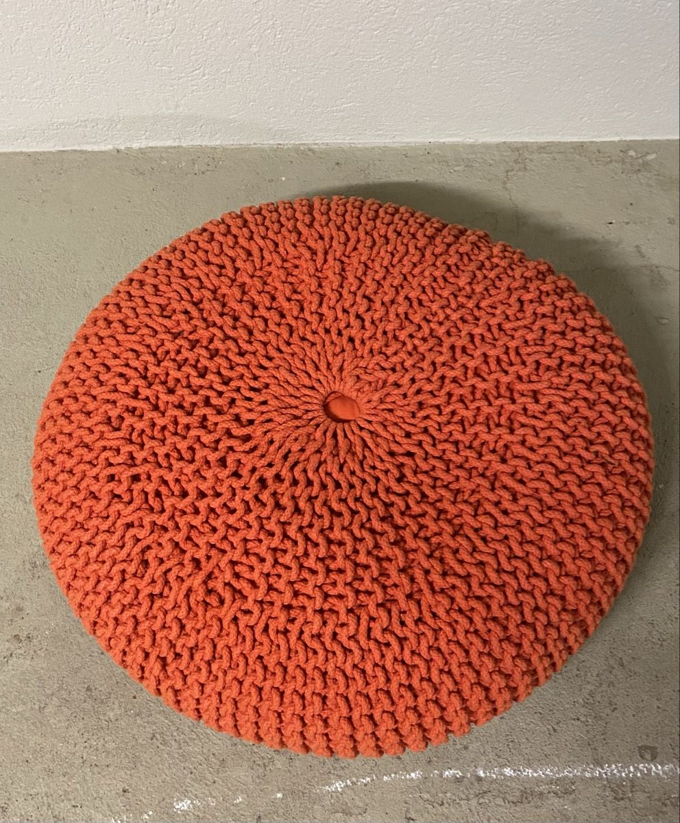 Sgabelli: Strick-Pouf Cotton orange – Usato da Zürich venduto da Unique2400 1