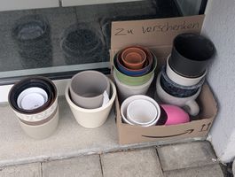 Blumentöpfe zu verschenken 