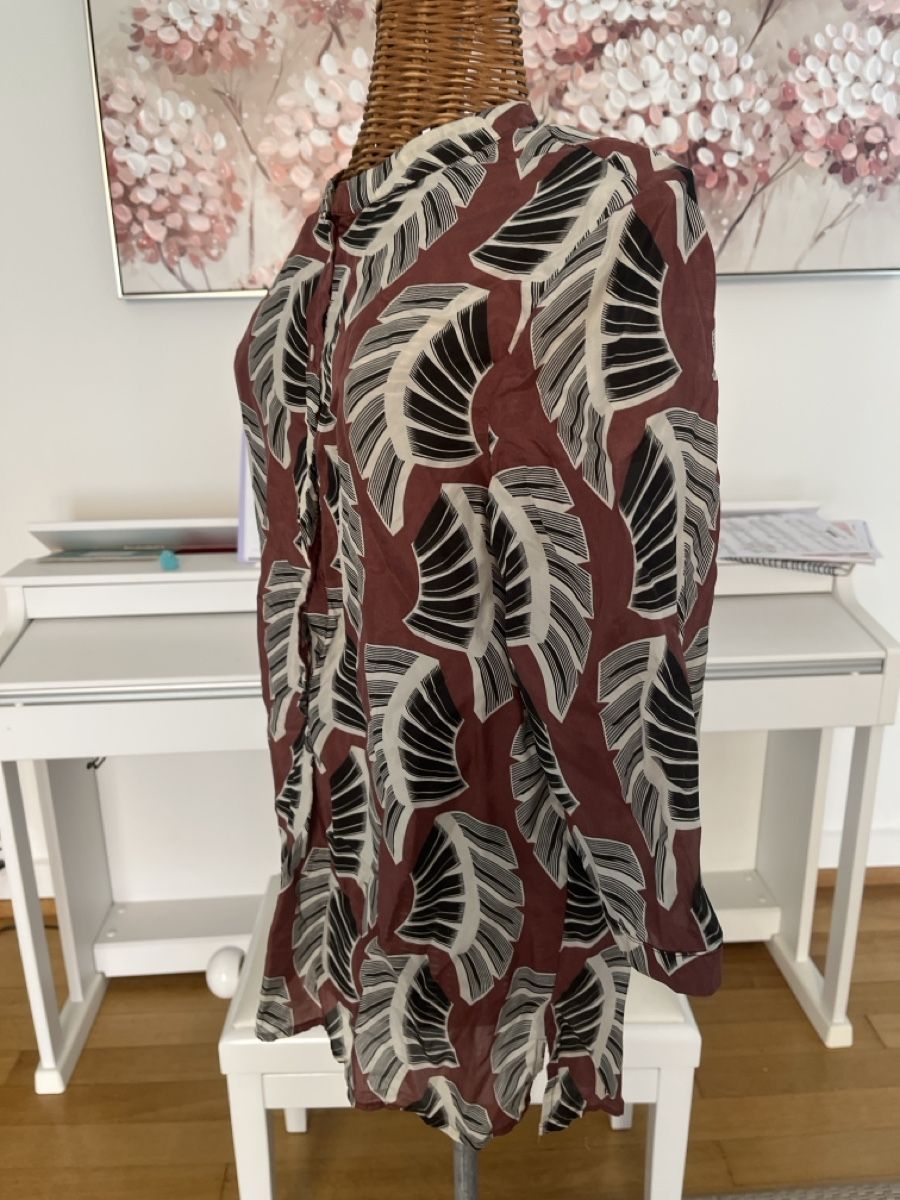 Camicette: Seidenbluse mit blattmuster, Seventy, 38/40 – Usato da Solothurn venduto da Bobesch08 2