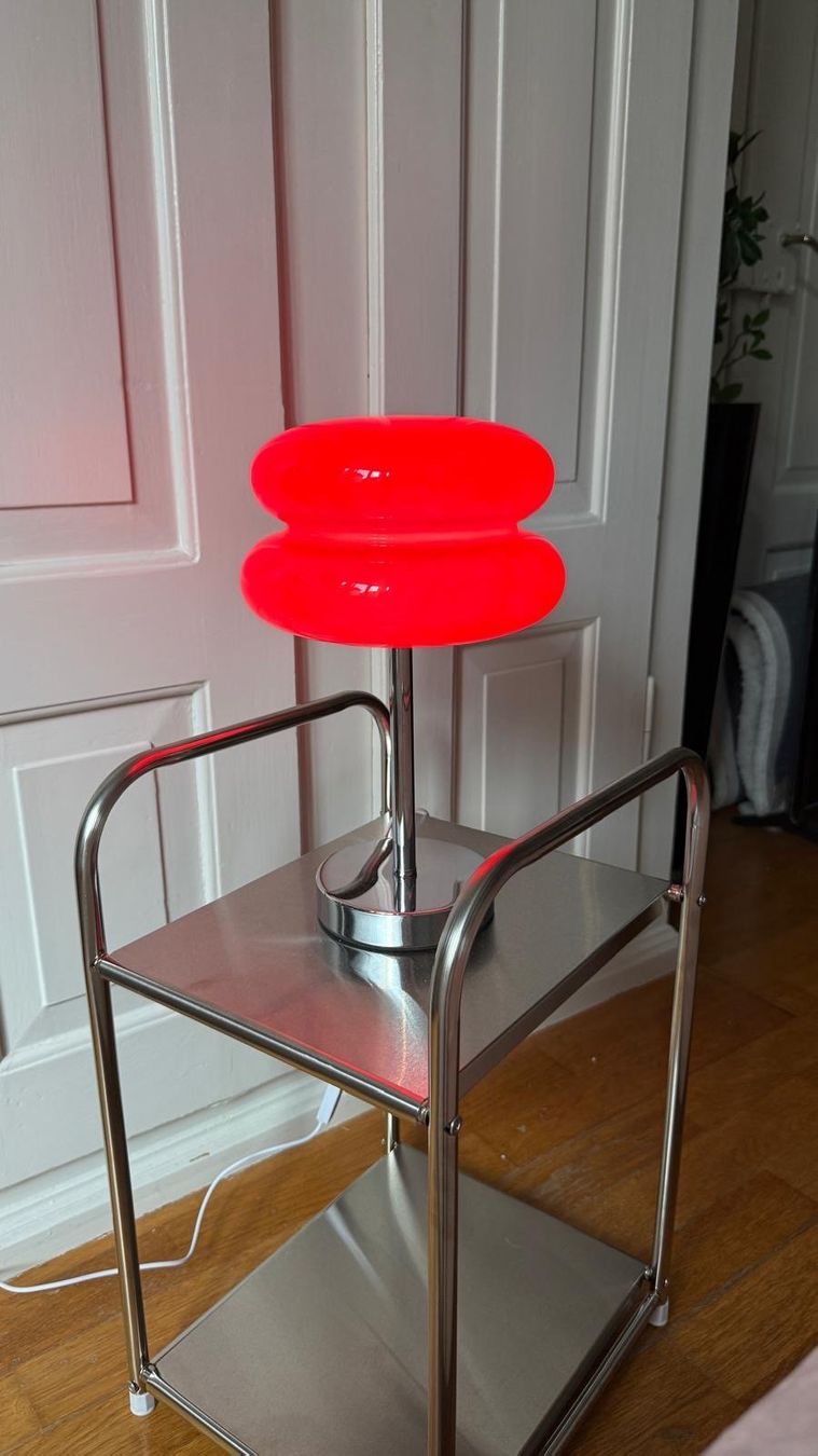 Lampade: Vintage Glaslampe in Rot – Usato da Zürich venduto da dus_gln9 2