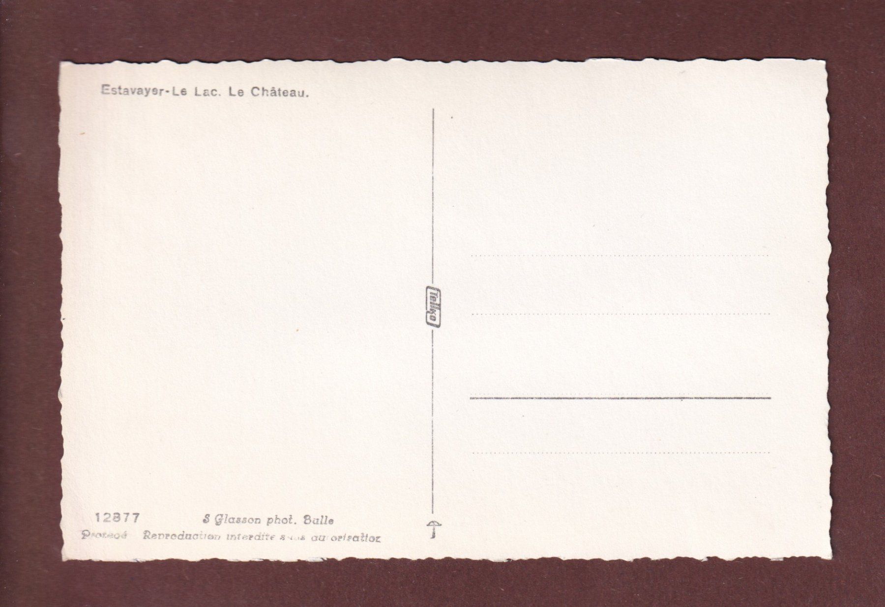 Cartoline postali: ESTAVAYER - Le Château – Usato da Pully venduto da nicecards-shop 1