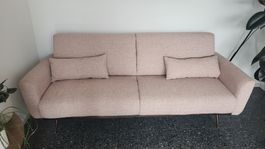 Sofa mit Kissen rosa 200cm guter Zustand