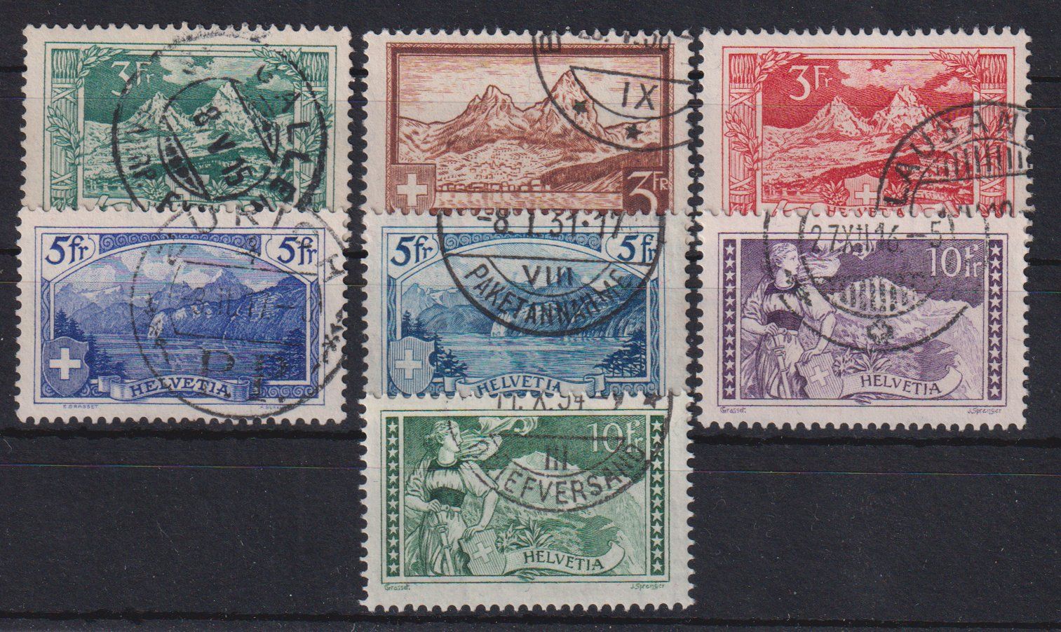 Alle Briefmarken: Schweiz: Serie GEBIRGSLANDSCHAFTEN - Kat. 130.-- – Gebraucht aus Eschlikon TG von PhilCon