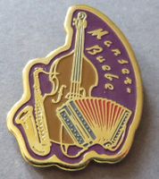 PIN, MUSIK INSTRUMENT MANSER BUEBE, HANDORGEL BASS SAXOPHON