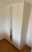 Kleiderschrank 3-türig, weiß, 117x50x190 cm