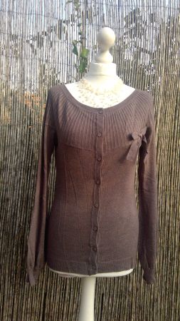Gilet Jaquette marron avec noeud marque EMOnIte, taille M