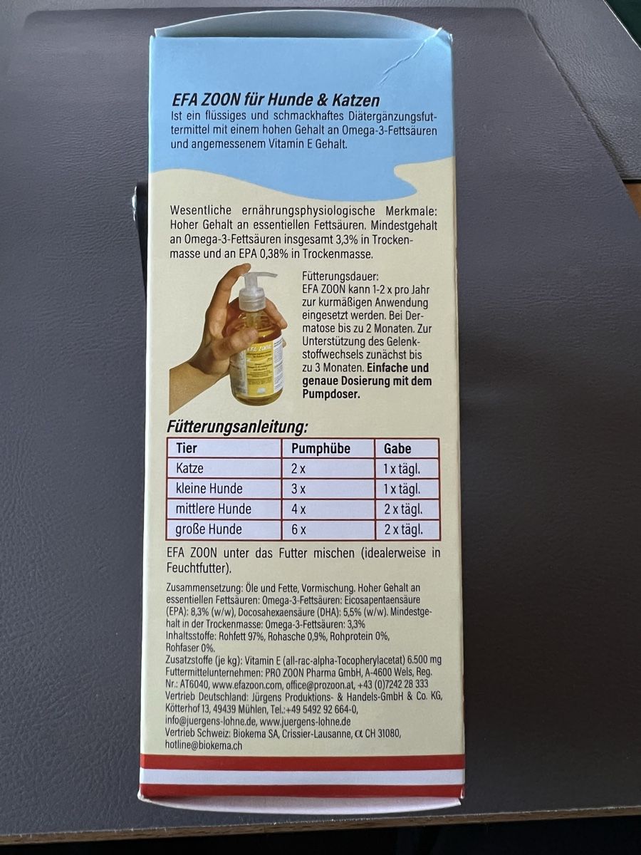 Futter: Diätergänzungsfuttermittel Hund/ Katze – Neu und originalverpackt aus Betschwanden von Dognose 2