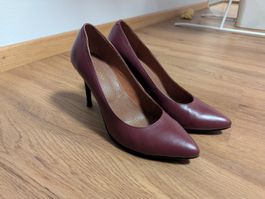 weinrote Lederpumps 41