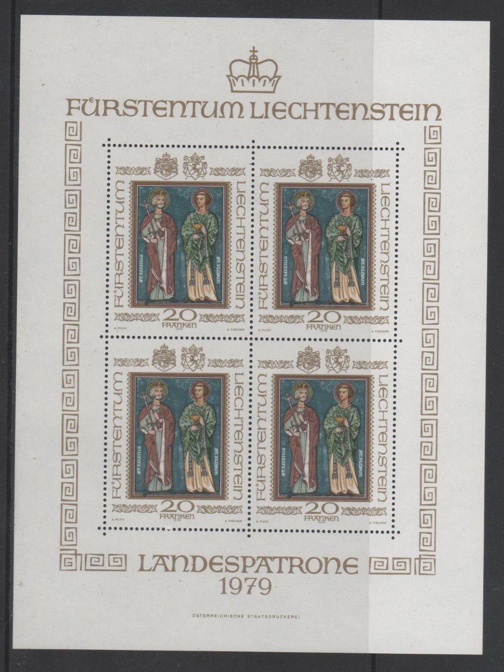 Tous les timbres: Liechtenstein 1979 Nr.672I Kleinbogen ** – D'occasion à Remetschwil par Hofiii