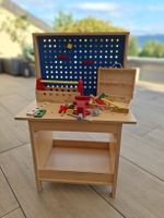 Werkbank mit Zubehör Kinder Holzarbeitstisch 62cm hoch