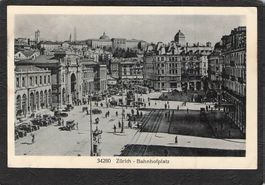 ^Zürich Bahnhofplatz belebt , gel. 1920